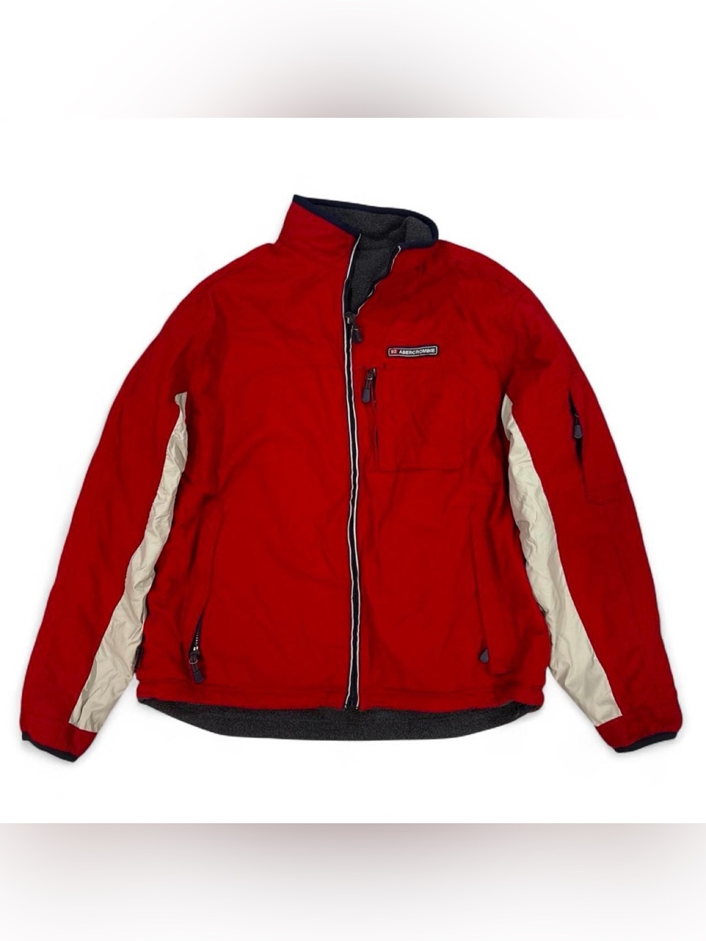 Y2K vintage Abercrombie reversible jacket nylon and fleece